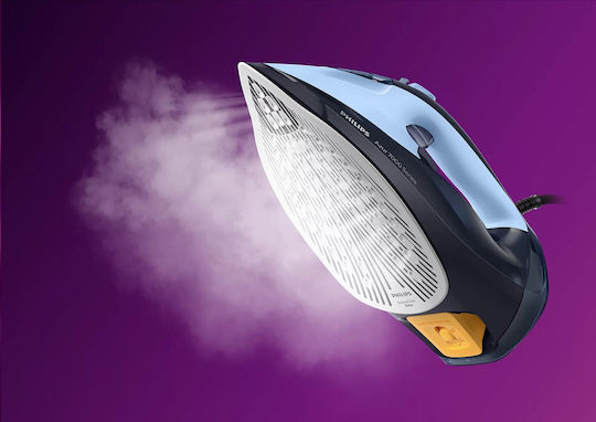 Philips Steam Iron 2800W with Non-stick Plate and Continuous Steam Supply 50g/min Light/Dark Blue