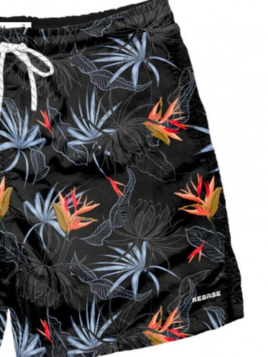 Men's Swimwear Shorts Black Floral