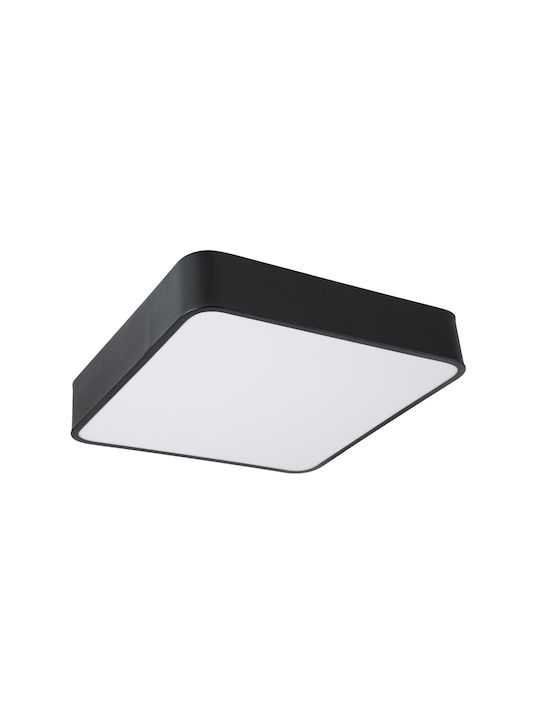 GloboStar Kamala Κλασική Μεταλλική Πλαφονιέρα Οροφής με Ενσωματωμένο LED σε Μαύρο χρώμα 40cm