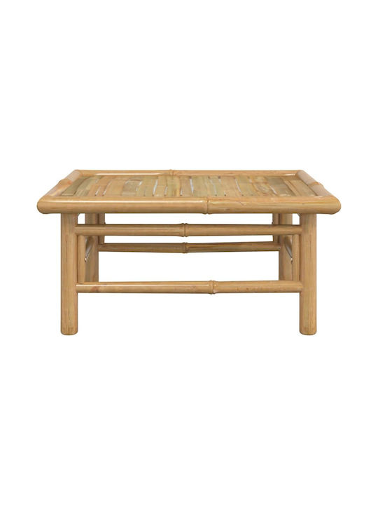 Sitting Room Outdoor Free Standing Bamboo Table Natural 65x55x30cm