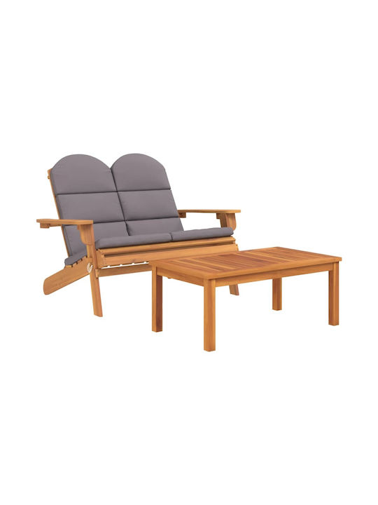 Garden & Outdoor Furniture Sets Sofa Set 2 Pieces Acacia with Pillows