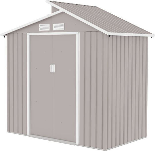 Metallic Garden Shed Galvanized Oscar A with Air Vents L2.2xW1.29xH2.14m