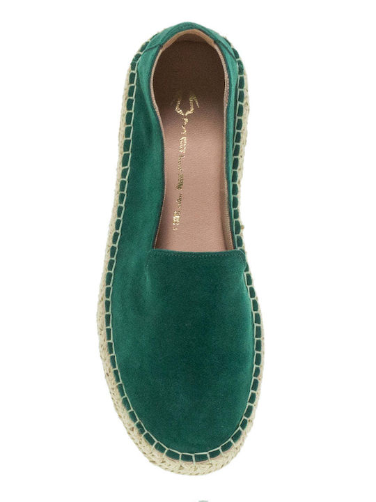 Mourtzi Wildleder Damen Espadrilles in Grün Farbe