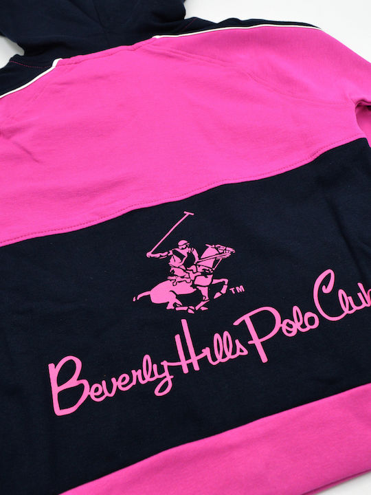 Beverly Hills Polo Club Copilăresc Set de pantaloni de trening Fuchsia 2buc