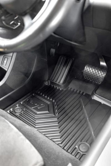 Frogum Set of Front and Rear Mats 4pcs Tray Type for Mercedes-Benz V Ford Fiesta / Edge 2008-2017 Black