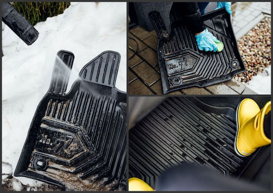 Frogum Set of Front and Rear Mats 4pcs Tray Type for Mercedes-Benz V Ford Fiesta / Edge 2008-2017 Black