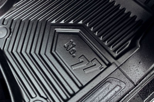 Frogum Set of Front and Rear Mats 4pcs Tray Type for Fiat 500X Ford Edge Jeep Renegade 2014 Black