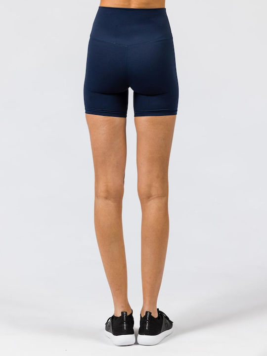 GSA Women's Training Legging Shorts High Waisted Navy Blue