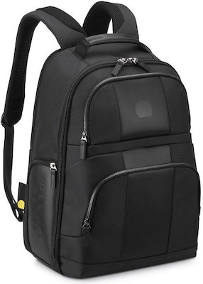 Delsey Wagram Tasche Rucksack für Laptop 15.6" in Schwarz Farbe