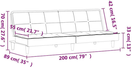 Dreisitzer Sofa Bett Crem