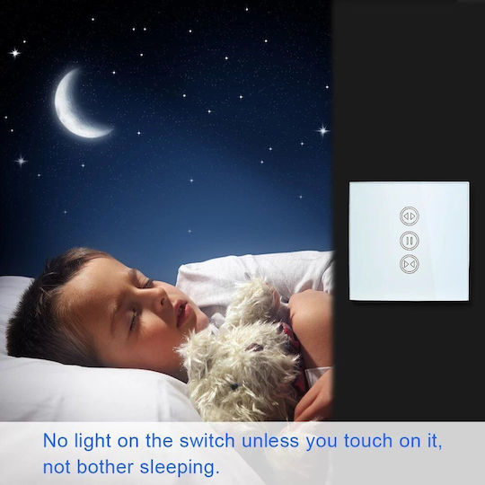 Recessed Touch Wall Switch Wi-Fi Lighting Triple with Frame White