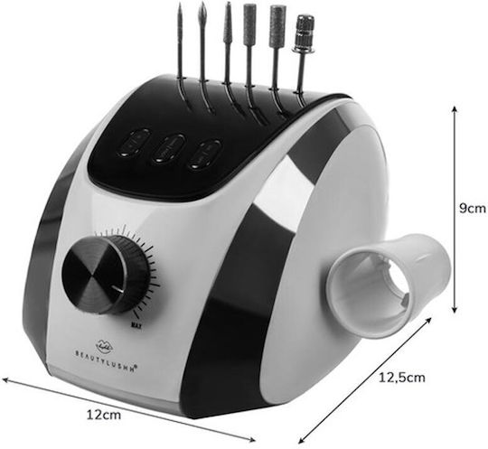Beautylushh Nail Drill Power 68W Gray with Pedal with 35000 Rotations per Minute