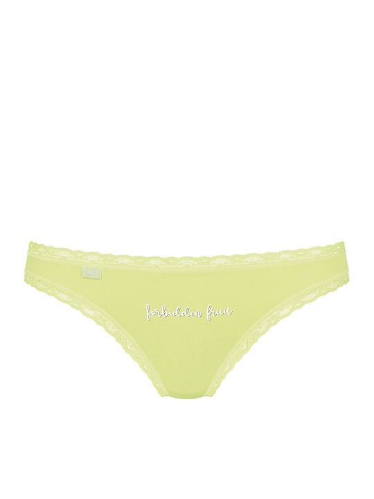 24/7 Weekend H Βαμβακερά Women's Slip 3Pack with Lace Light Green-Orange-Lilac