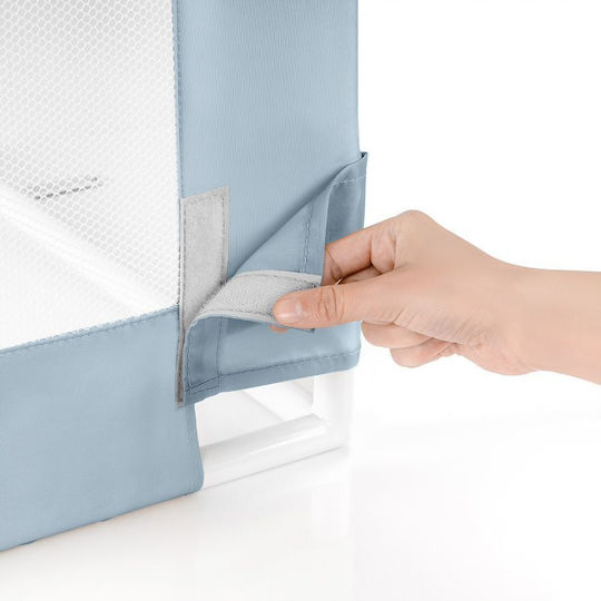 Reer Klappbar Bettschutzgitter für das Bett Einfache Installation aus Stoff in Hellblau Farbe 100εκ. 1Stück