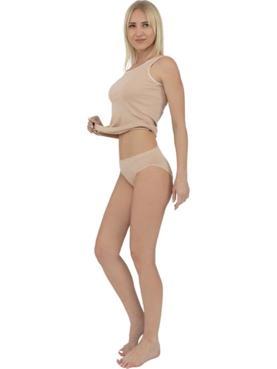 Βαμβακερά Γυναικεία Slip 3Pack Μπεζ
