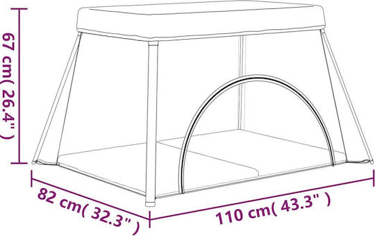 vidaXL Playpen with Mattress Green 110x82cm