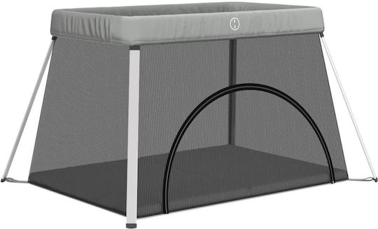 vidaXL Laufstall mit Matratze Gray 110x82cm