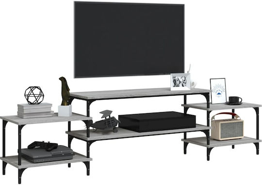 vidaXL TV-Ständer Grau Sonoma M197xP35xH52cm