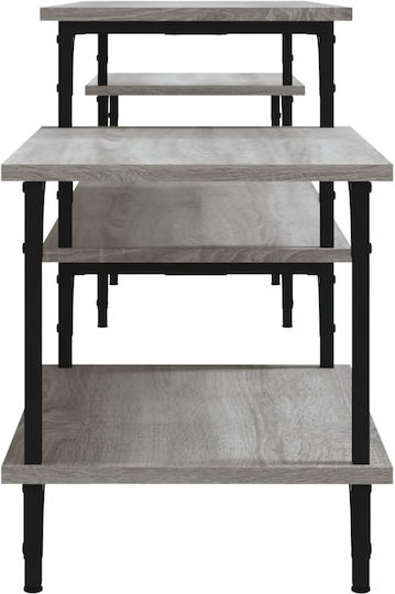 vidaXL TV-Ständer Grau Sonoma M197xP35xH52cm