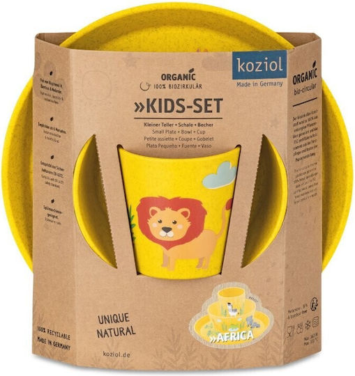 Koziol Feeding Set Africa made of Plastic Yellow 3pcs