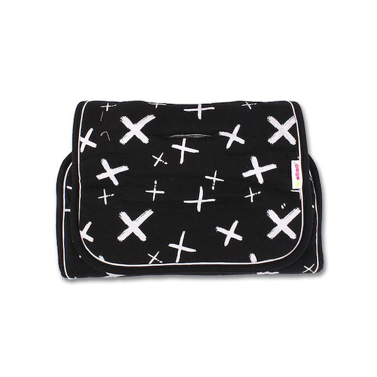 Minene Stroller Mattress Double Sided Cross 35x74cm Black
