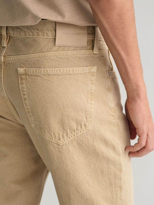 Trousers in Relaxed Fit Beige