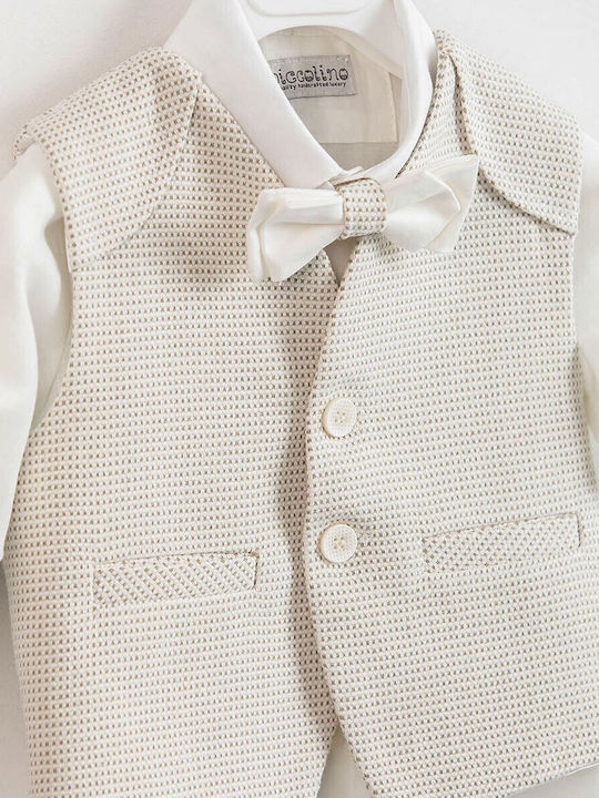 Piccolino Boys Linen Baptism Suit Raffa 6pcs White