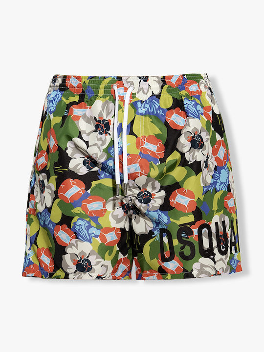 Men's Swimwear Shorts Black Floral