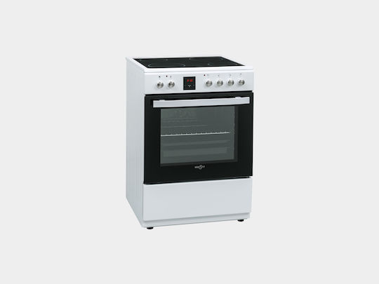 Winstar WSTFSWC6519 Cooker 69lt with Ceramic Hobs W60cm. White