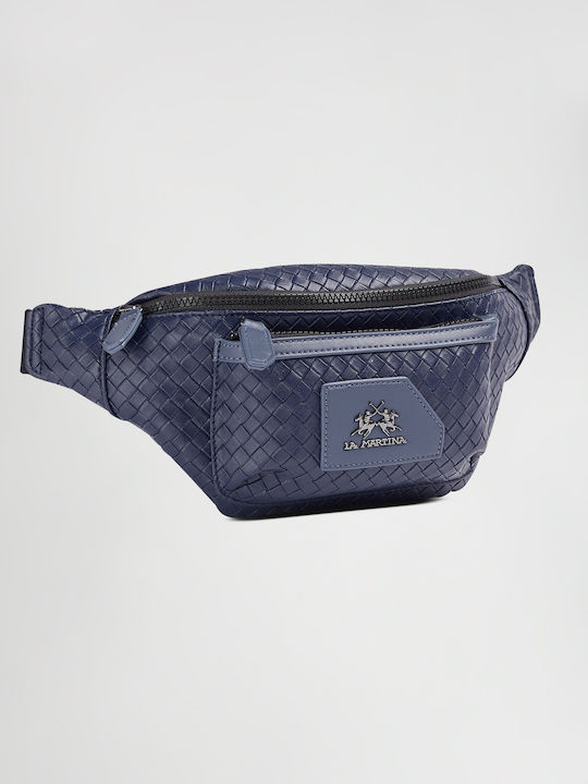 La Martina 3 Men's Waist Bag Blue