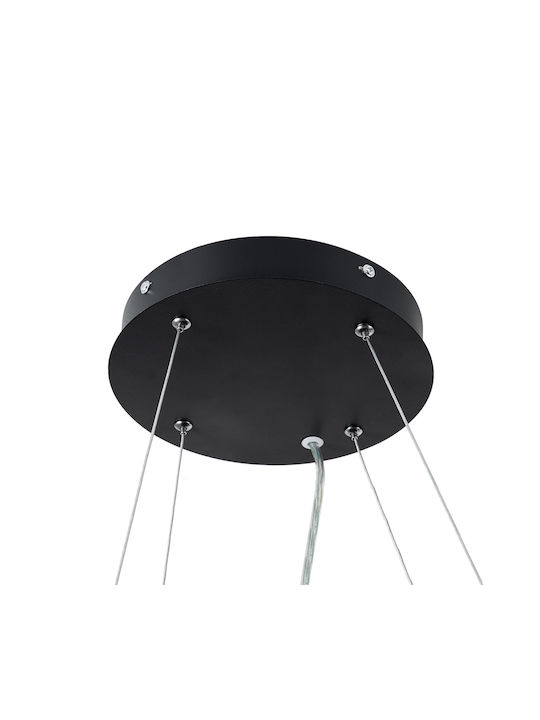 GloboStar Kamala Ceiling Mount Light 40cm Black with Integrated LED and Remote Control