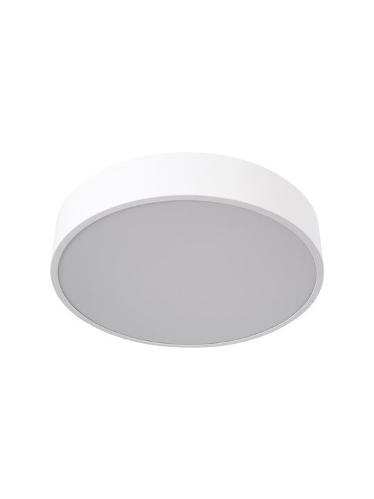 GloboStar Burton Deckenleuchte 40cm Weiß mit Integrierter LED und Fernbedienung