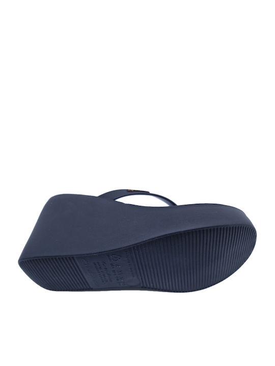 Aloha Damen-Flip-Flops - Hausschuhe mit Plattformen in Schwarz Farben