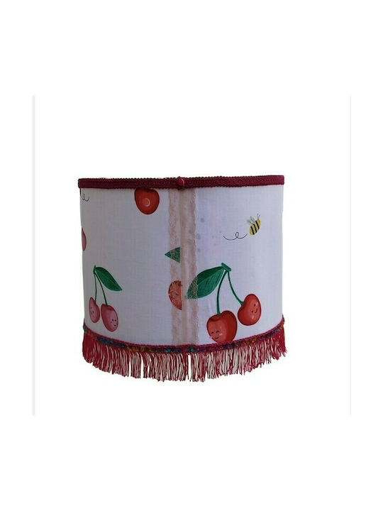 Oxygen Kids Fabric Single Ceiling Light E27 Pink 20x35cm