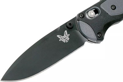 Benchmade Mini Boost Pocket Knife Black with Blade made of Stainless Steel in Sheath