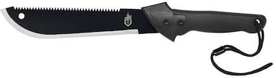 Gerber Gator JR Machete Black with Blade made of Carbon Steel in Sheath