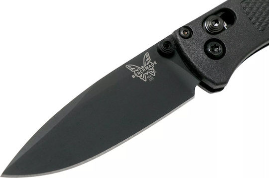Benchmade Mini Bugout Pocket Knife Black in Sheath