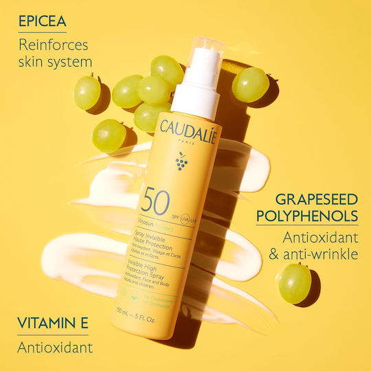 Caudalie Vinosun Cremă de Protecție Solară pentru Față & Corp SPF50 în Spray 150ml