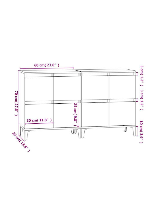 Bufet Gri Sonoma 120x35x70cm