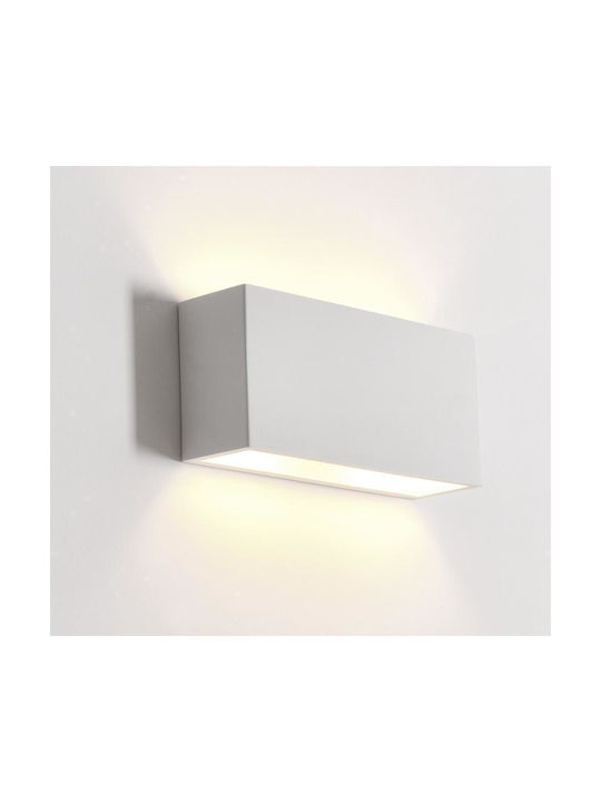 Adeleq Modern Lamp Wall with Socket G9 White 25x25x70cm