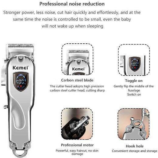 Kemei Professional Rechargeable Hair Clipper Gold KM-2010