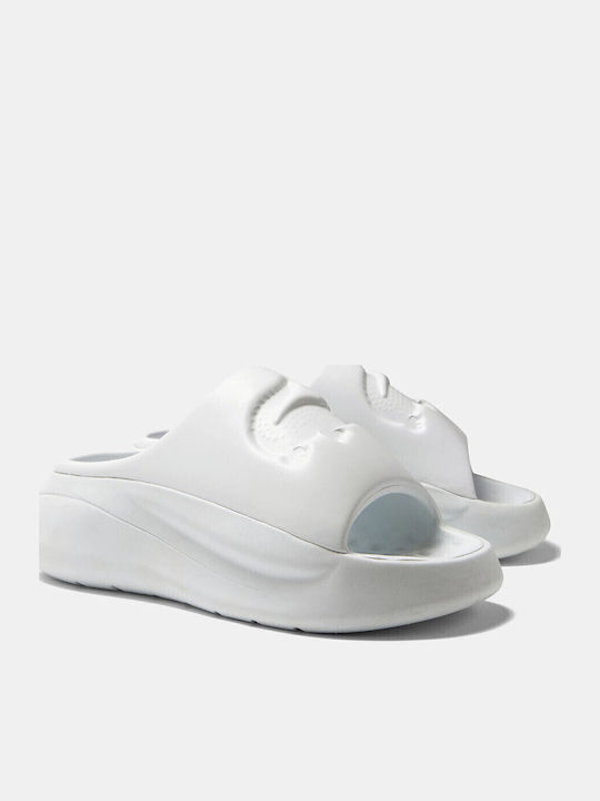 Women's Platform Slides White