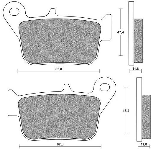 Braking Τακάκια Μοτοσυκλέτας Πίσω για Sym Maxsym 400