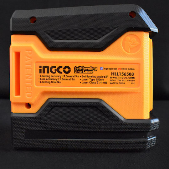 Ingco Linear Laser Level Red Beam 1.5V with Working Range 15m
