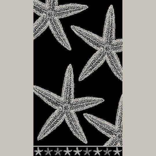 Dimcol Beach Towel Cotton Black 165x87cm.
