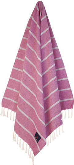 Greenwich Polo Club Beach Towel Pareo Pink with Fringes 170x80cm.