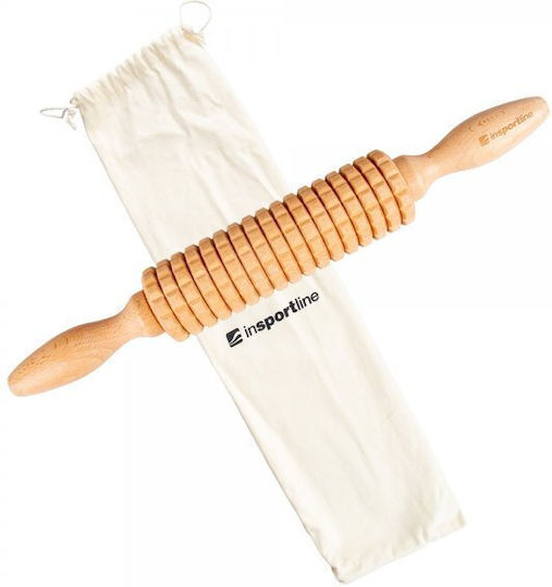inSPORTline Marlee 600 Wooden Roller Massage for the Waist, the Back, the Legs, the Body & the Hands Brown
