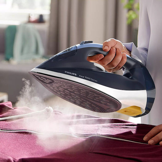 Philips Azur Σίδερο Ατμού 2800W με Συνεχόμενη Παροχή Ατμού 50gr/min Blue