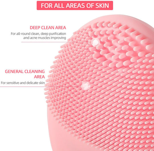 Esperanza Bliss Sonic Cleansing Silicone Facial Cleansing Brush Pink EBM004