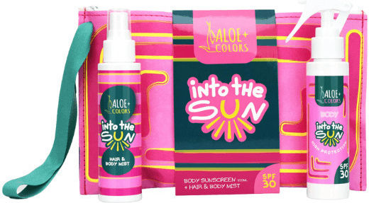 Aloe Colors Into The Sun SPF30 Σετ με Αντηλιακό Σώματος & Νεσεσέρ SPF30 3τμχ
